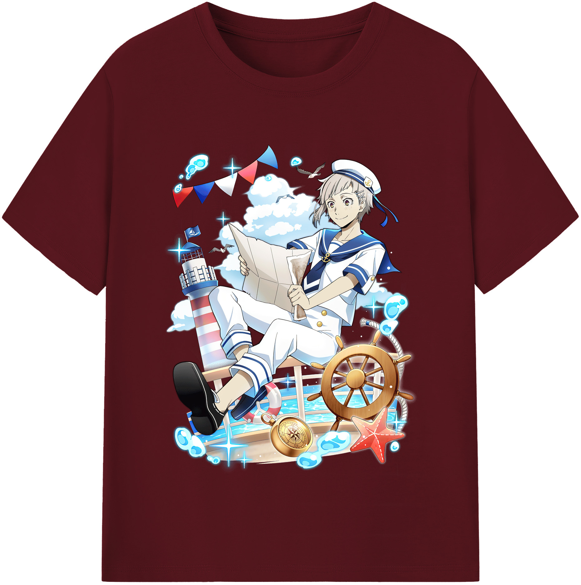 （画像用） 文豪ストレイドッグス Bungo Stray Dogs 綿100％半袖Tシャツ（フロントプリント）